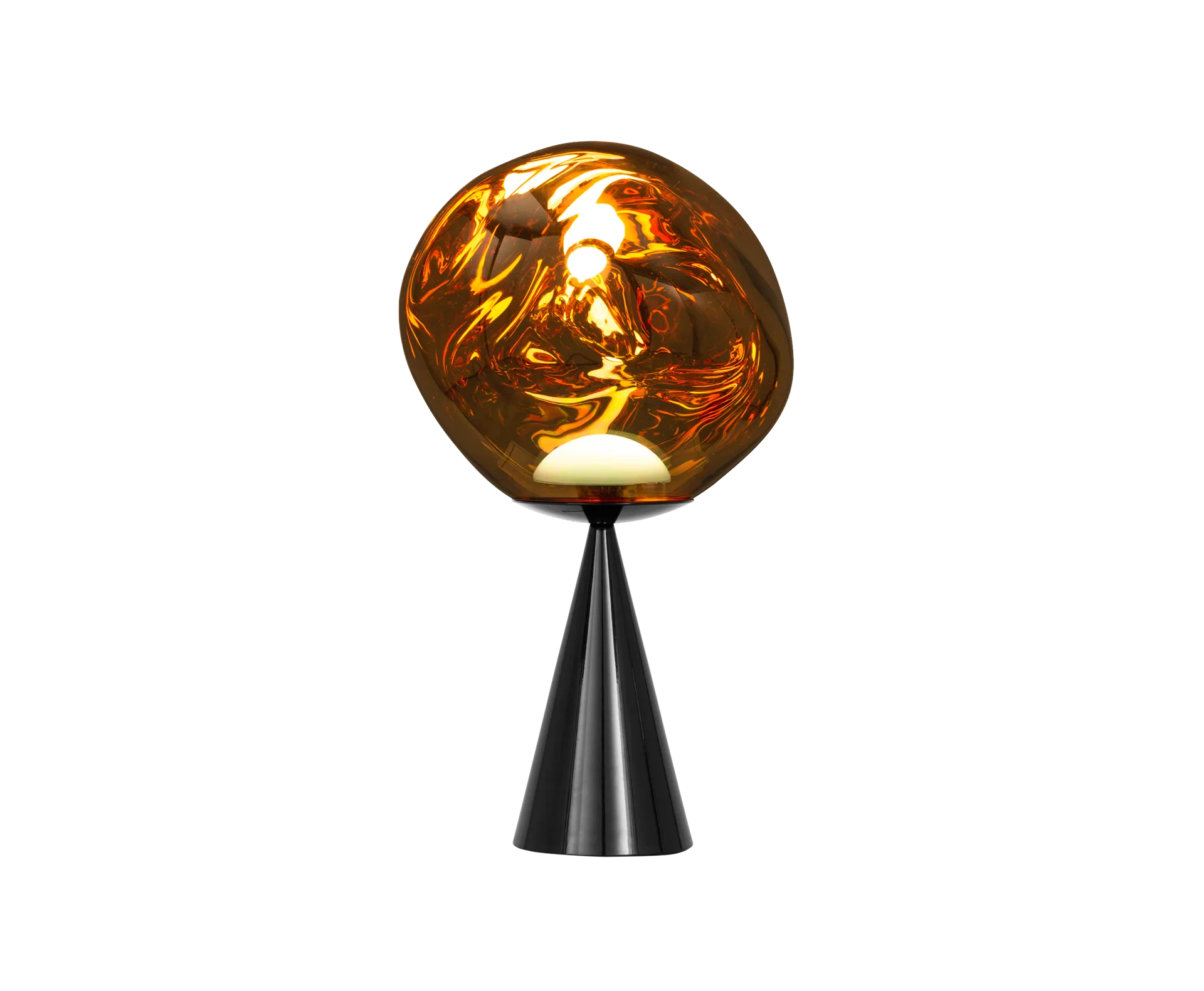 Melt Cone fat bordslampa LED 46,5 cm, Gold Tom Dixon
