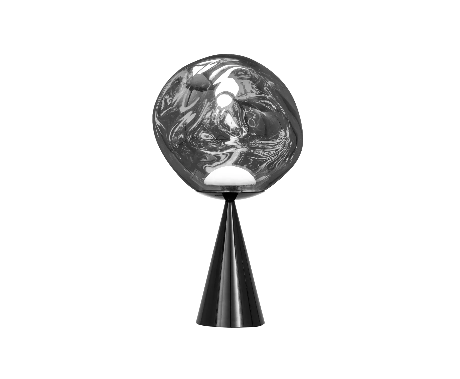 Melt Cone fat bordslampa LED 46,5 cm, Silver Tom Dixon