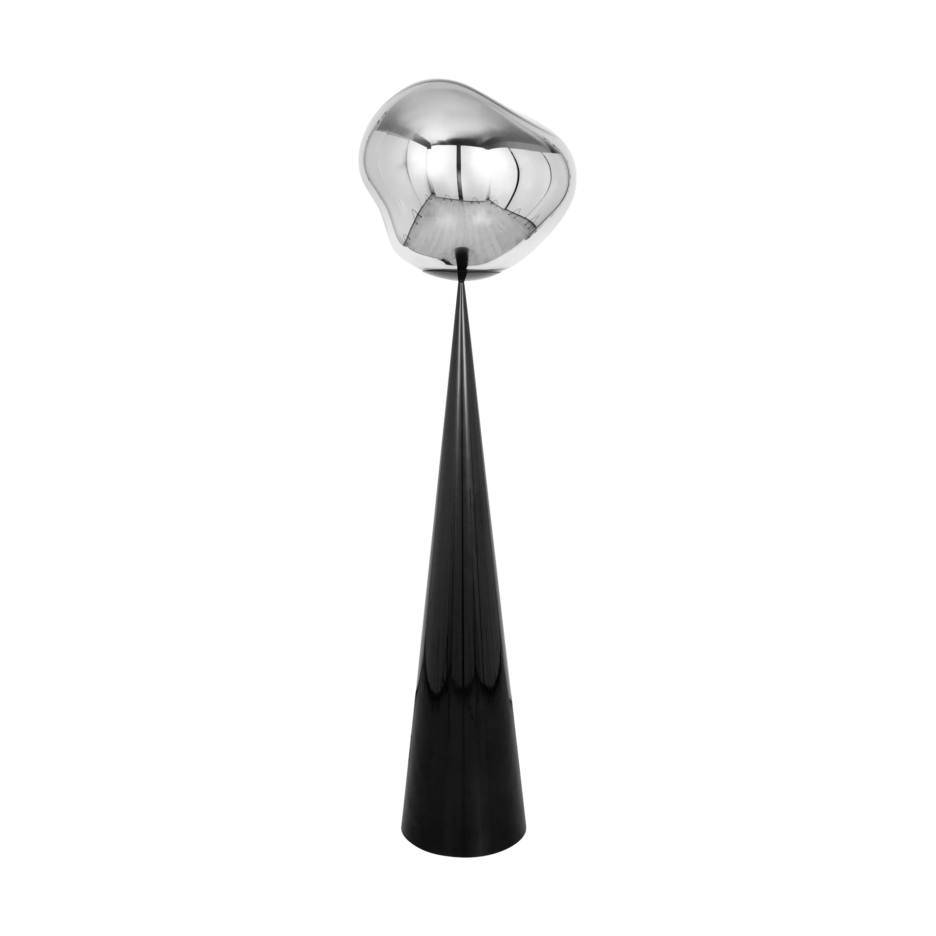 Melt Cone fat golvlampa LED 174,5 cm, Silver Tom Dixon