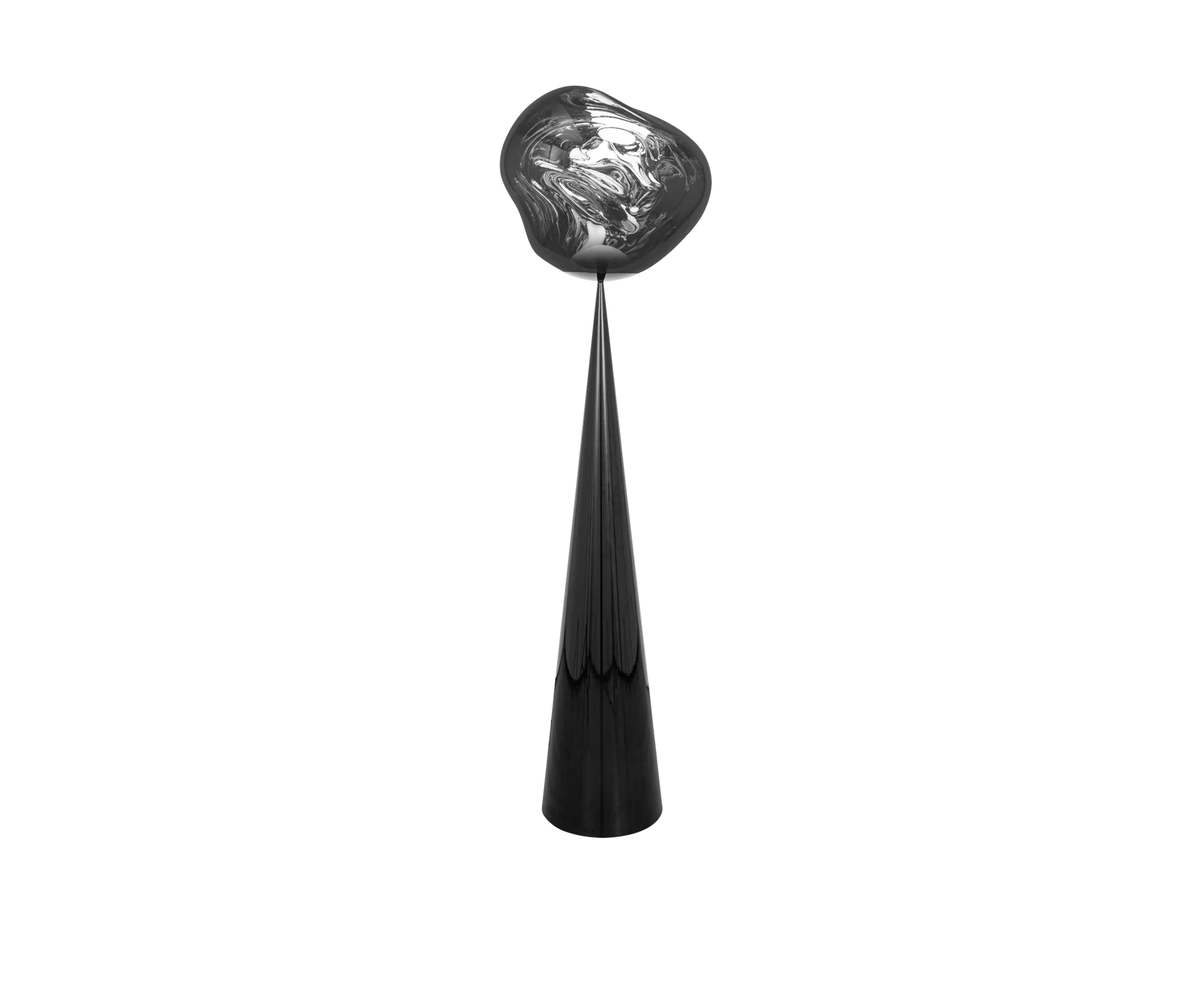 Melt Cone fat golvlampa LED 174,5 cm, Silver Tom Dixon