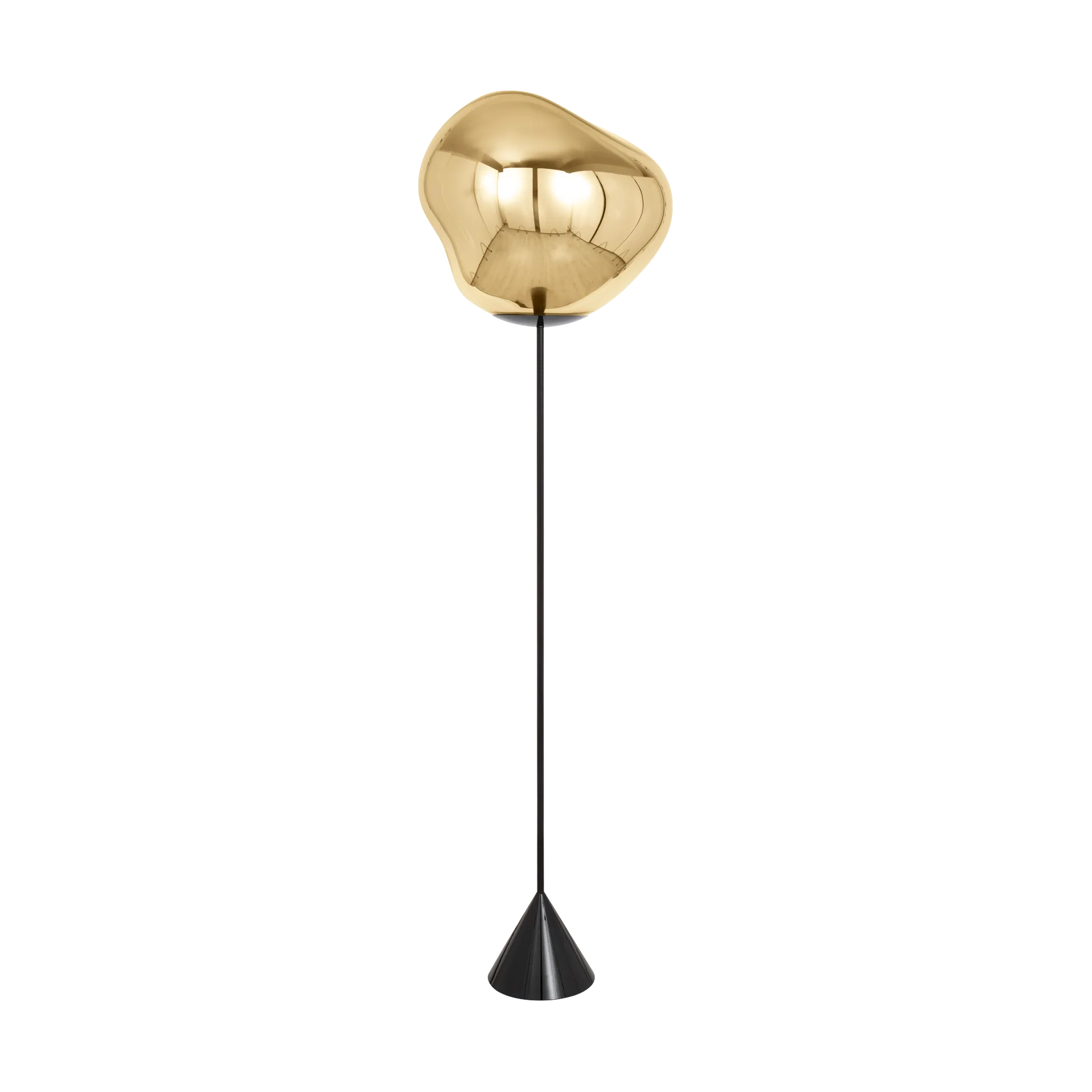 Melt Cone slim golvlampa LED 180 cm, Gold Tom Dixon