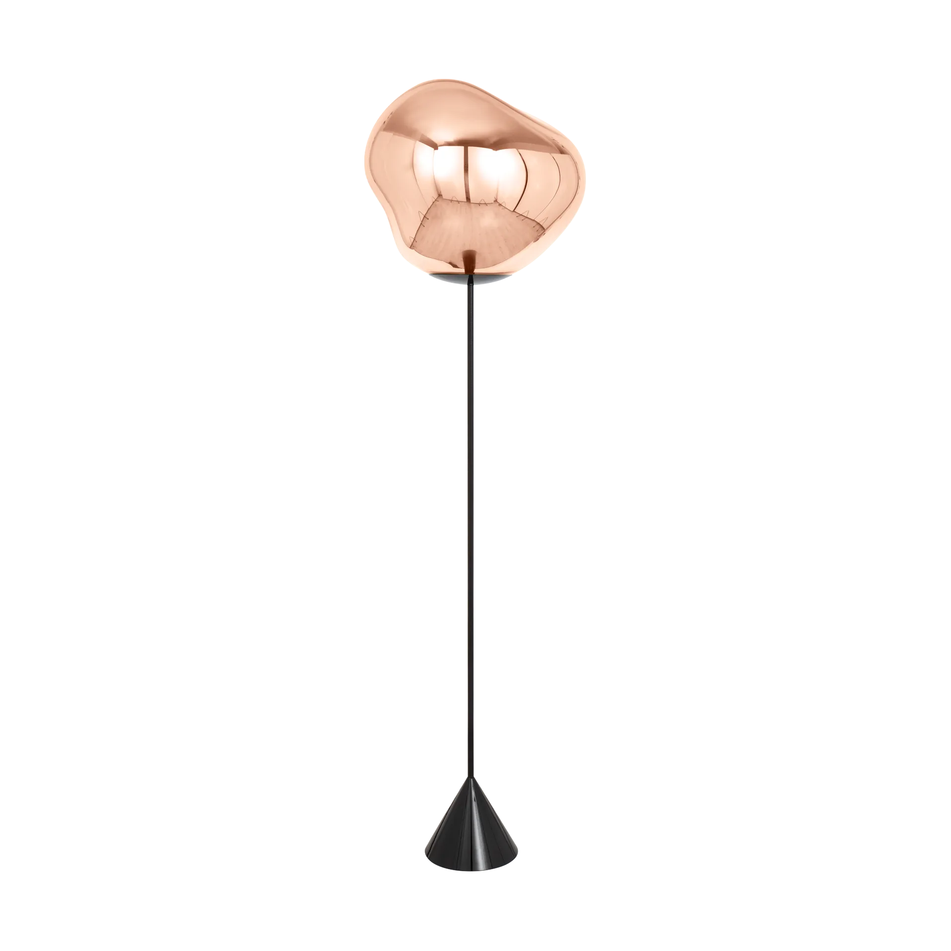 Melt Cone slim Stehleuchte LED 180 cm, Copper Tom Dixon