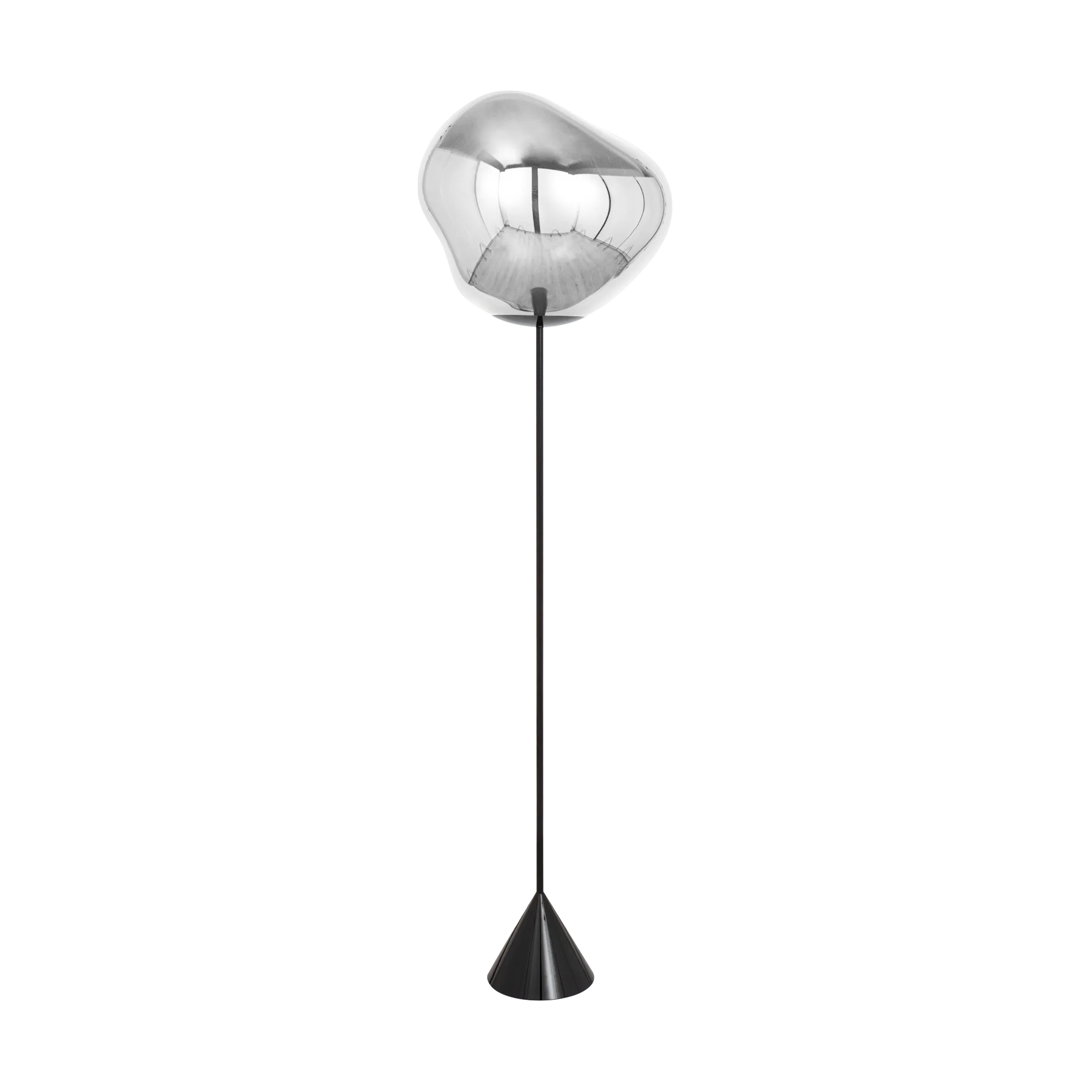 Melt Cone slim Stehleuchte LED 180 cm, Silver Tom Dixon