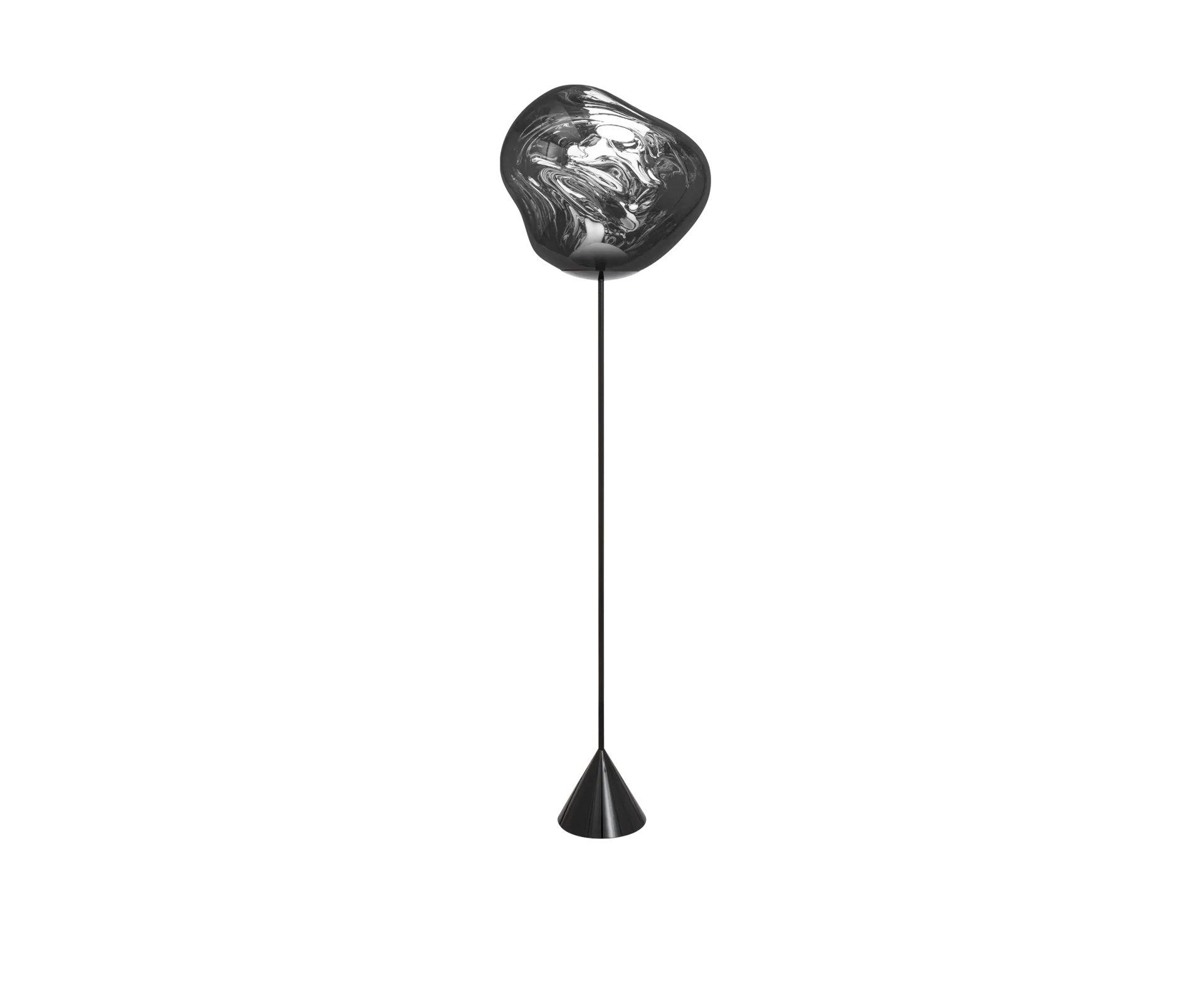 Melt Cone slim Stehleuchte LED 180 cm, Silver Tom Dixon