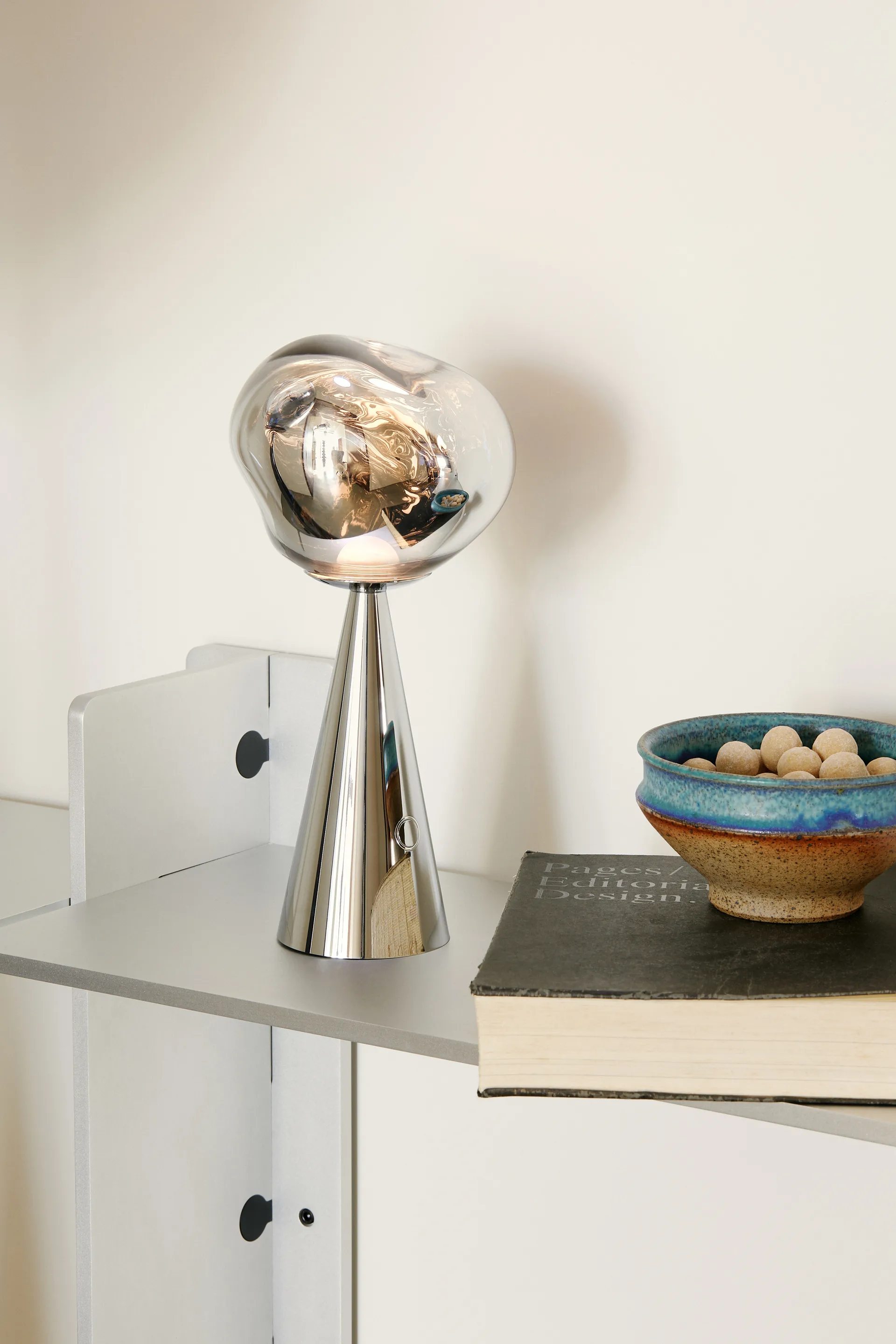 Melt portabel LED bordslampa 28,5 cm, Silver Tom Dixon