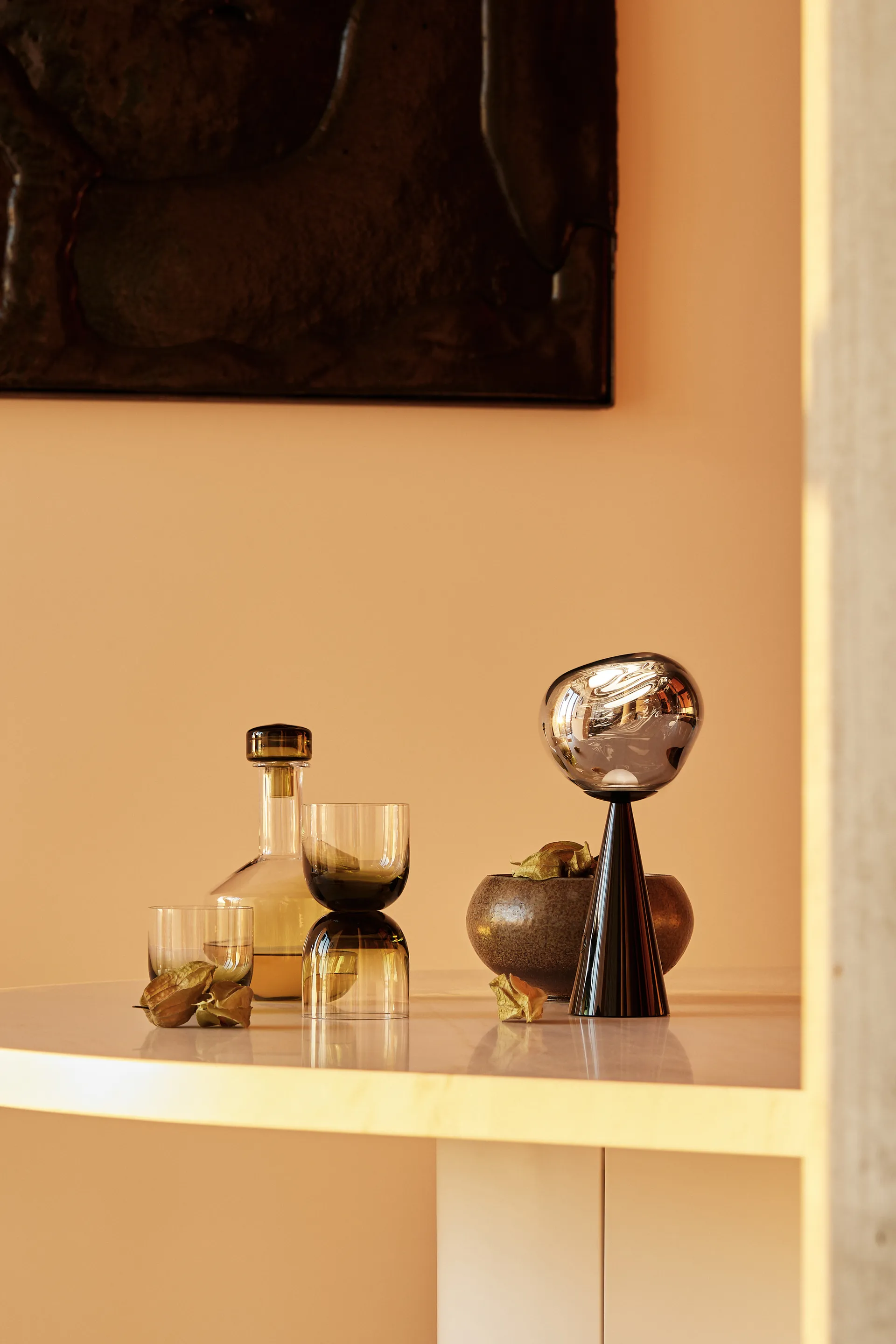 Melt portabel LED bordslampa 28,5 cm, Svart Tom Dixon