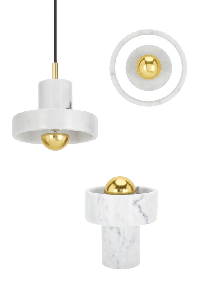 Stone pendant lamp, White marble Tom Dixon