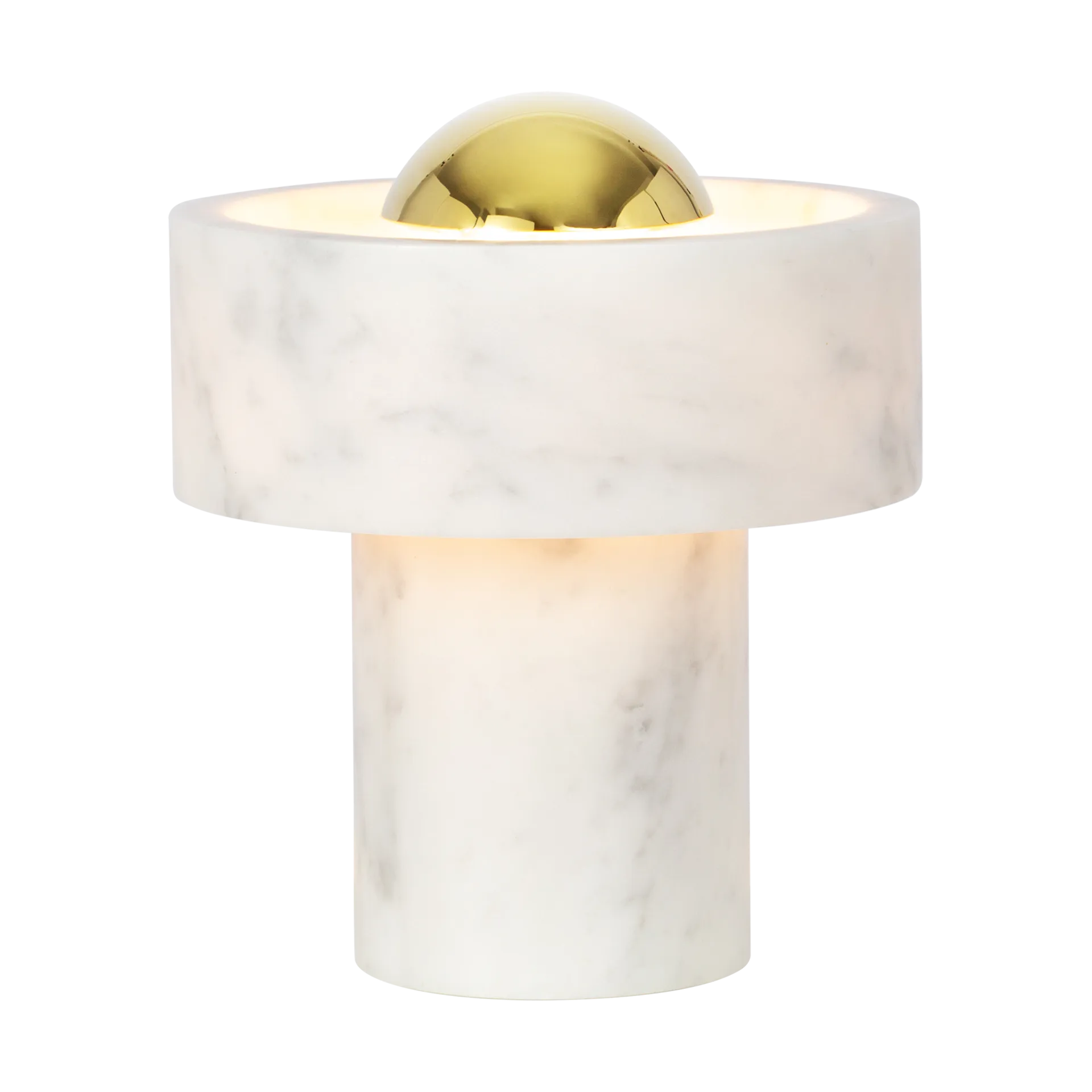 Stone Portable LED table lamp 28 cm, Marble-gold Tom Dixon