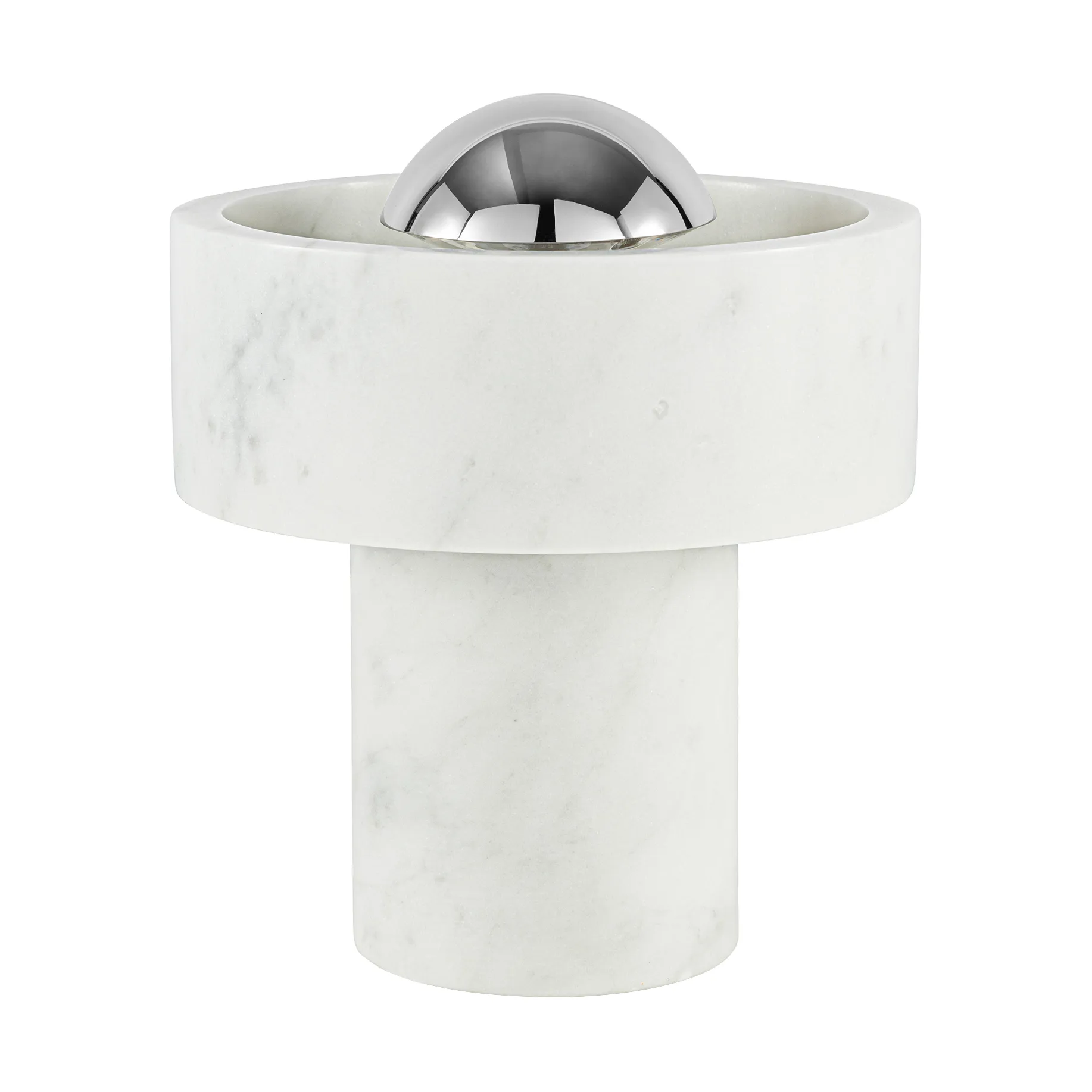 Stone Portable LED table lamp 28 cm, Marble-silver Tom Dixon