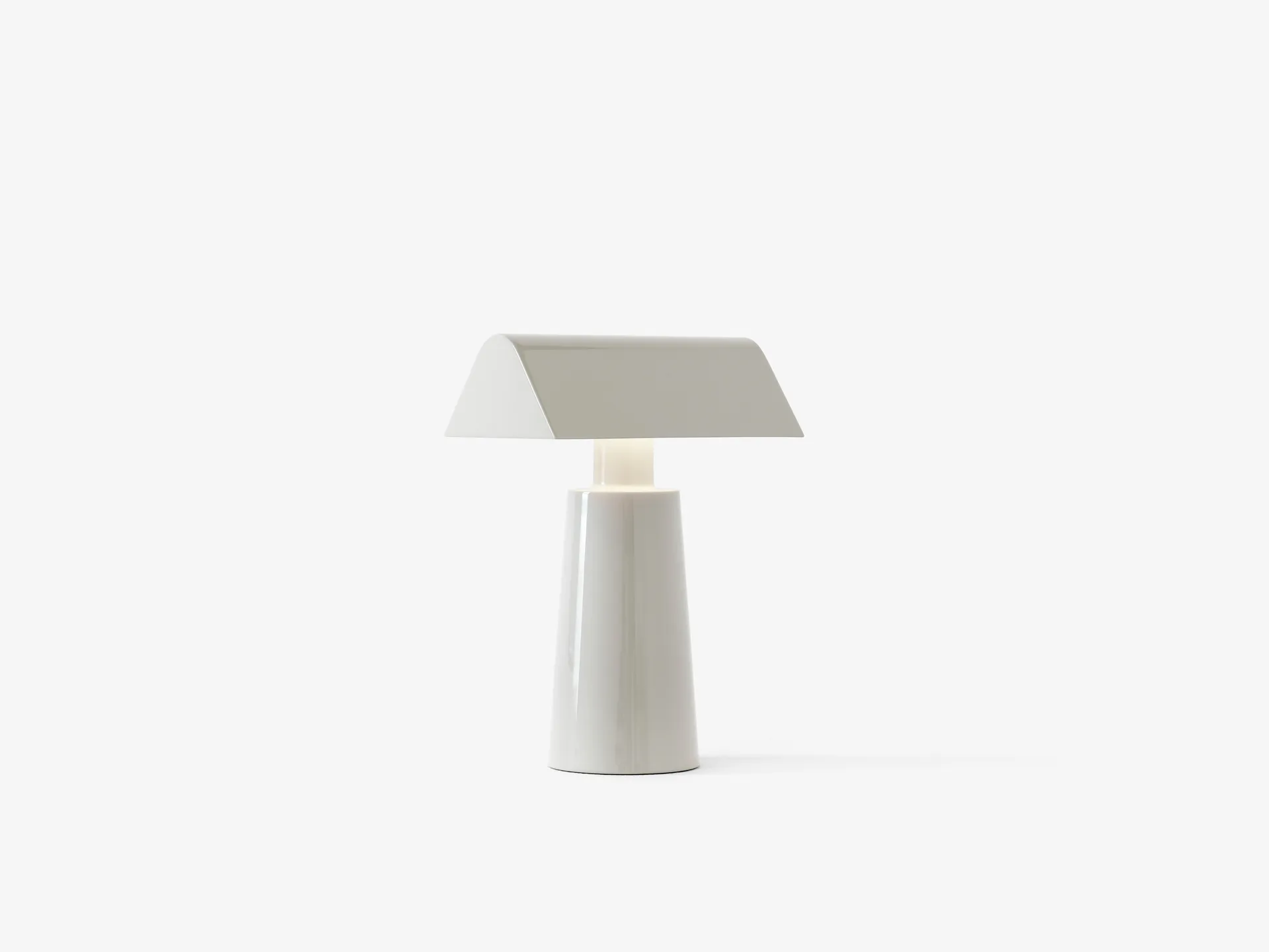 Caret MF1 portable table lamp, Silk grey &Tradition