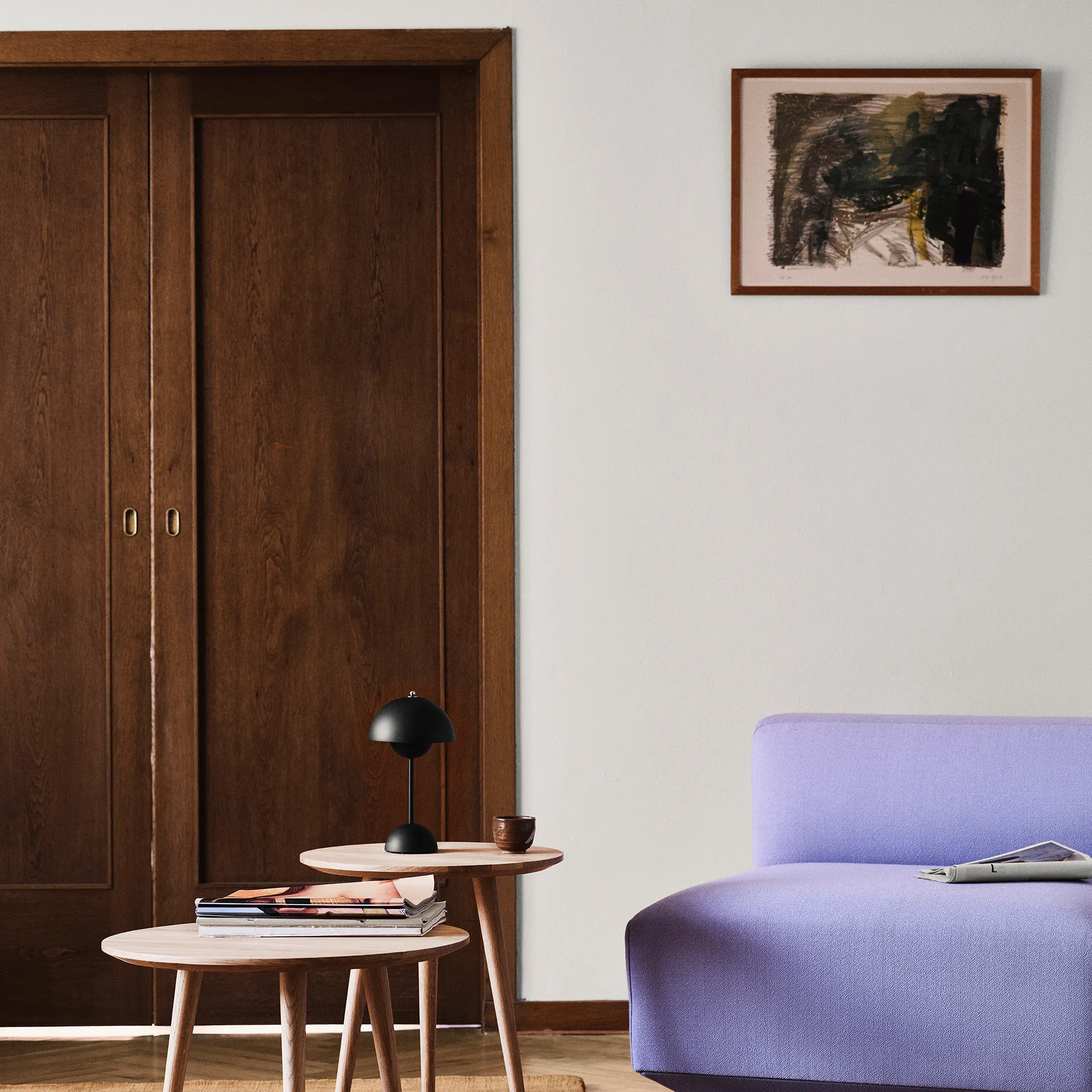 Flowerpot portabel bordslampa VP9, matt svart &Tradition