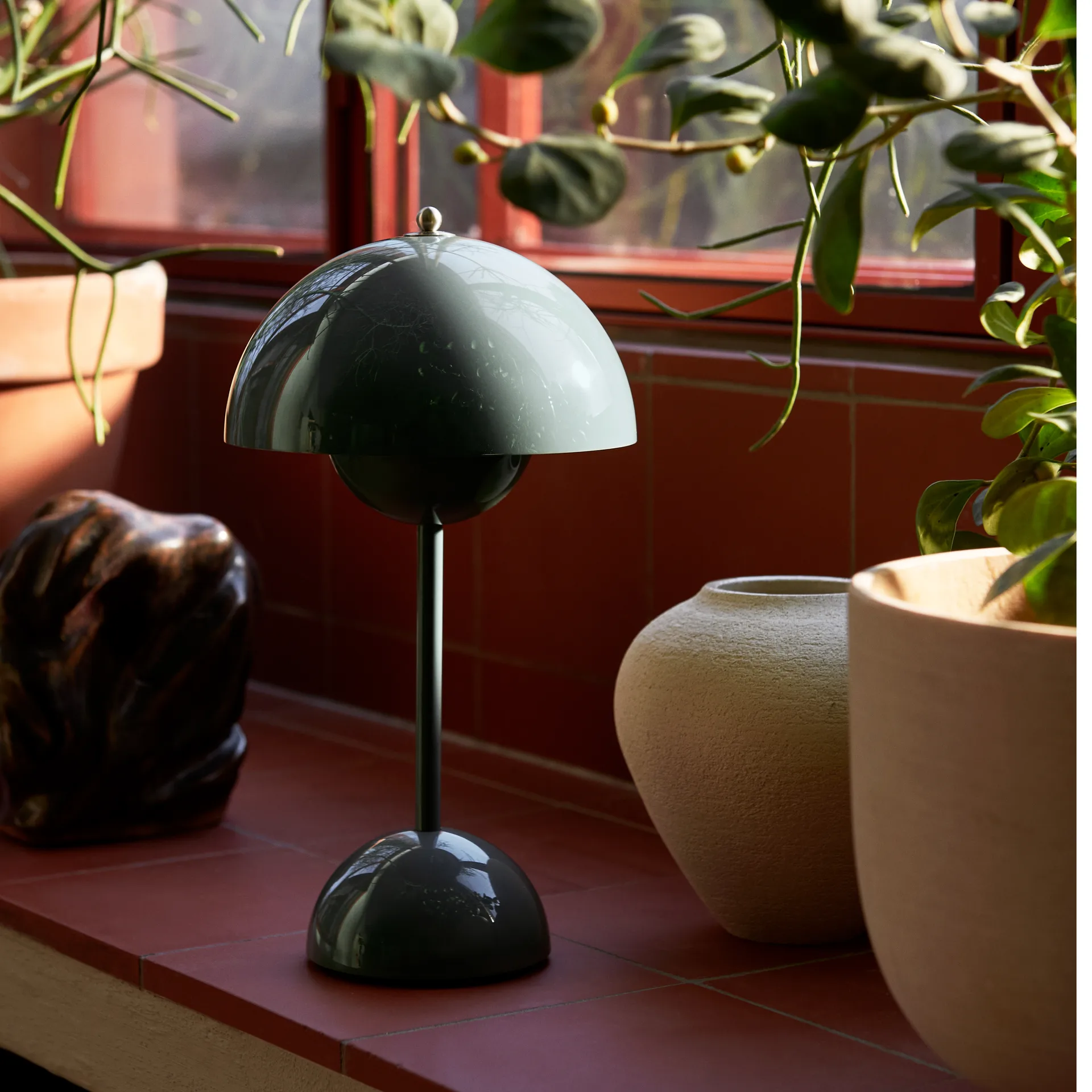 Flowerpot portabel bordslampa VP9, Stone blue &Tradition