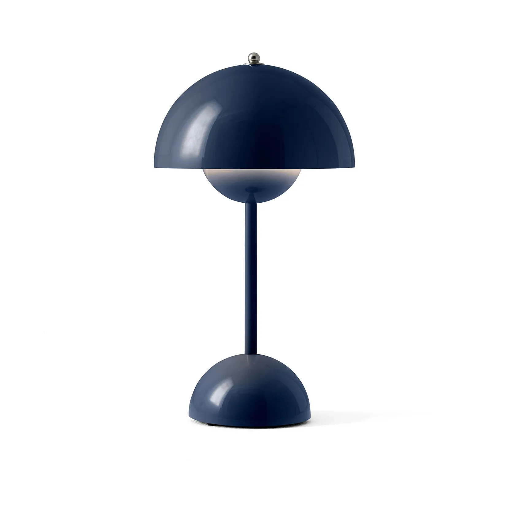 Flowerpot portable table lamp VP9, Steel blue &Tradition