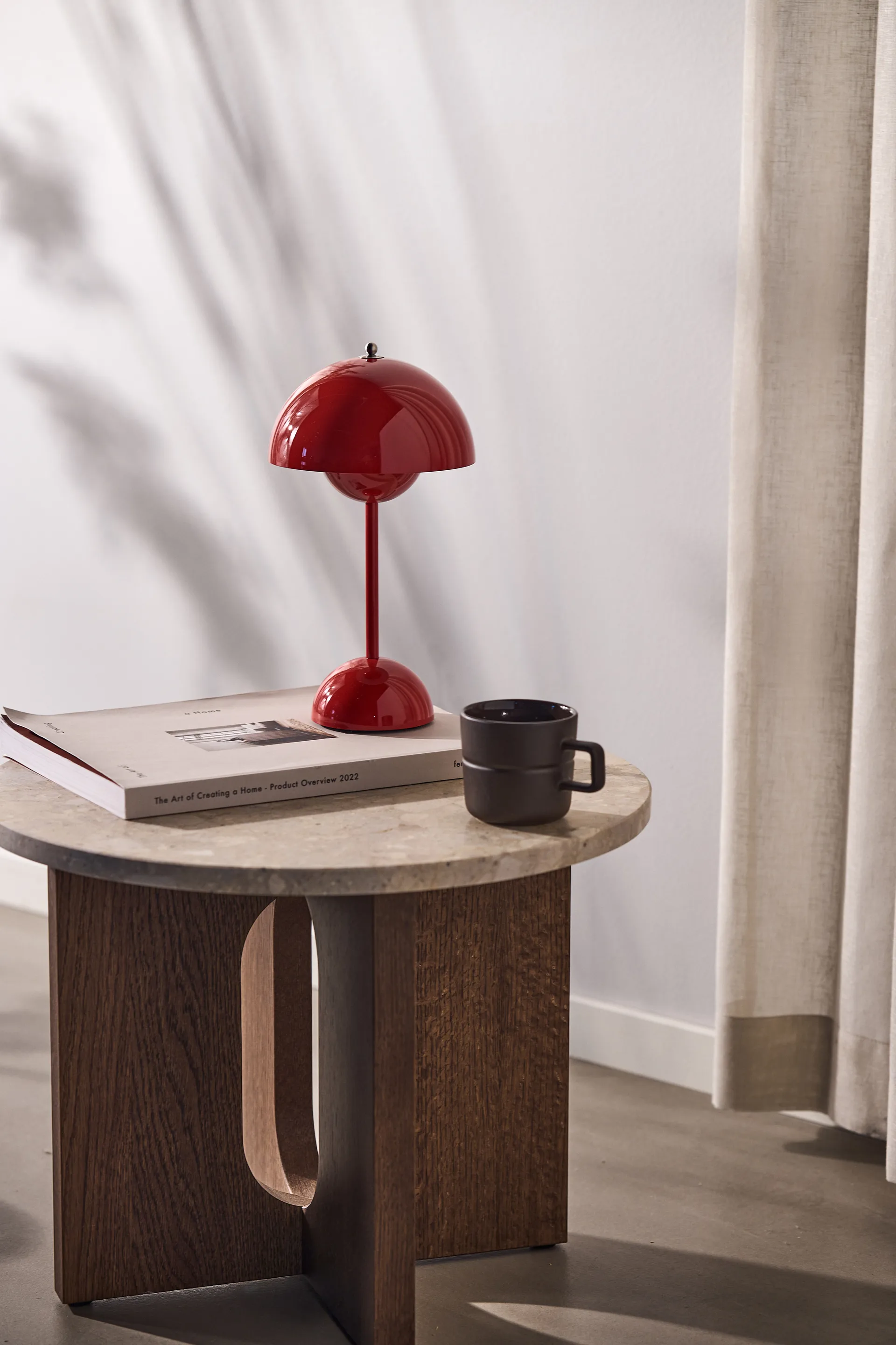 Flowerpot portable table lamp VP9, Vermilion red &Tradition