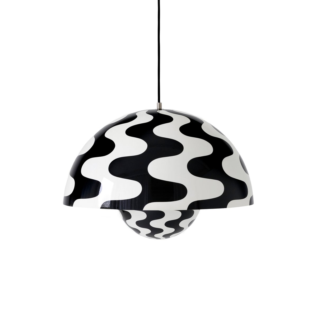 &Tradition Flowerpot VP2 pendant lamp big Black-white pattern