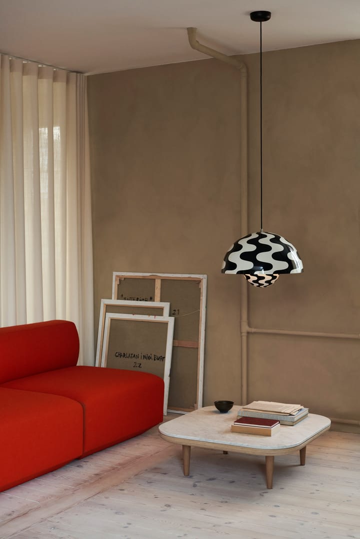 Flowerpot VP2 pendant lamp big, Black-white pattern &Tradition