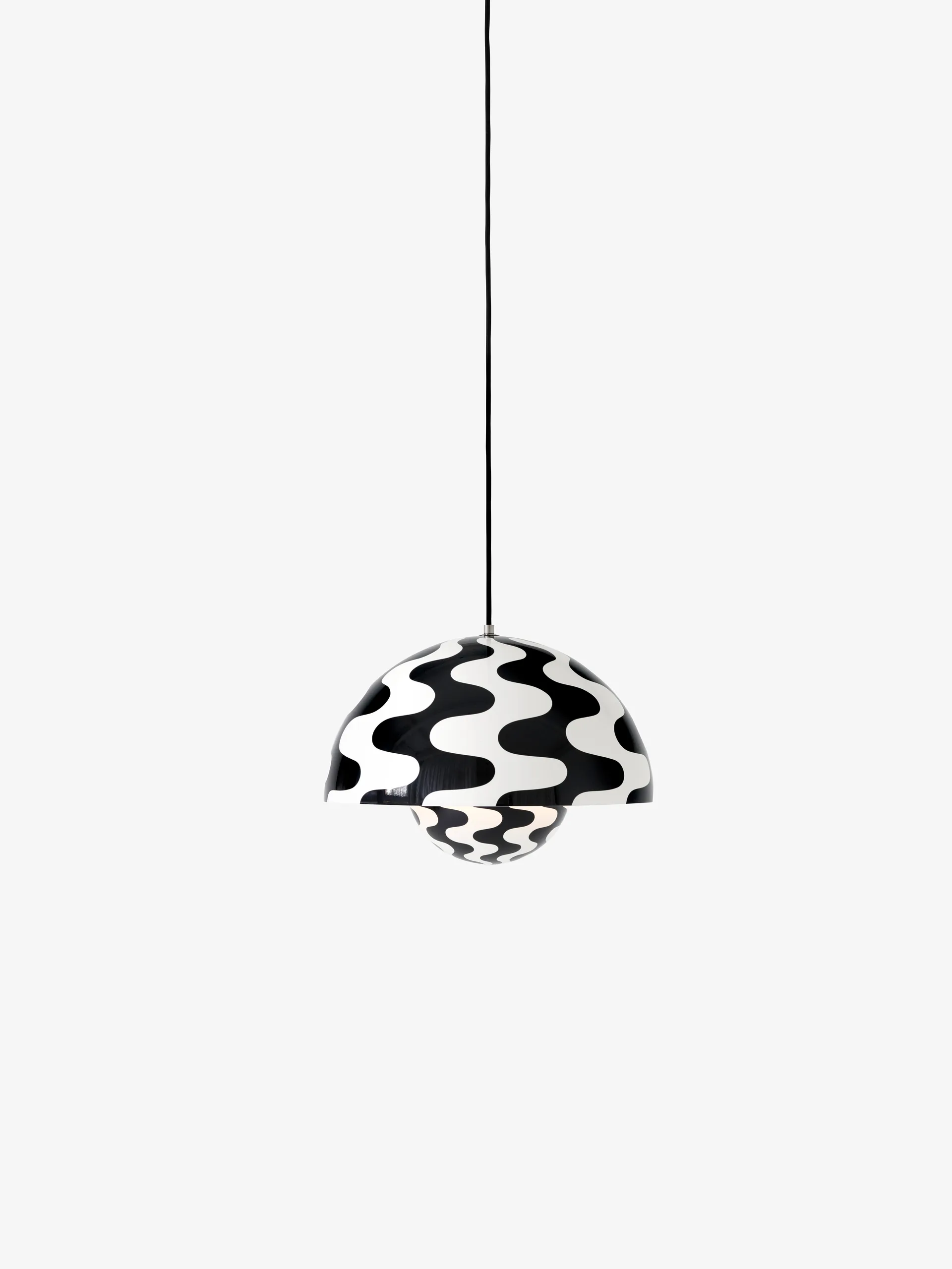 Flowerpot VP7 pendel, Black-white pattern &Tradition