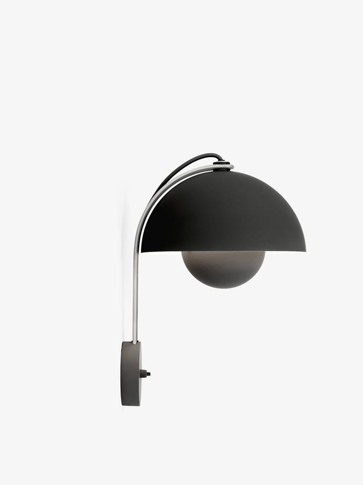 Flowerpot Wandleuchte VP8, Matt black &Tradition