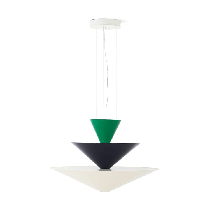 Gio LN15 Pendelleuchte Ø92 cm - Signal green-deep blue-ecru - &Tradition
