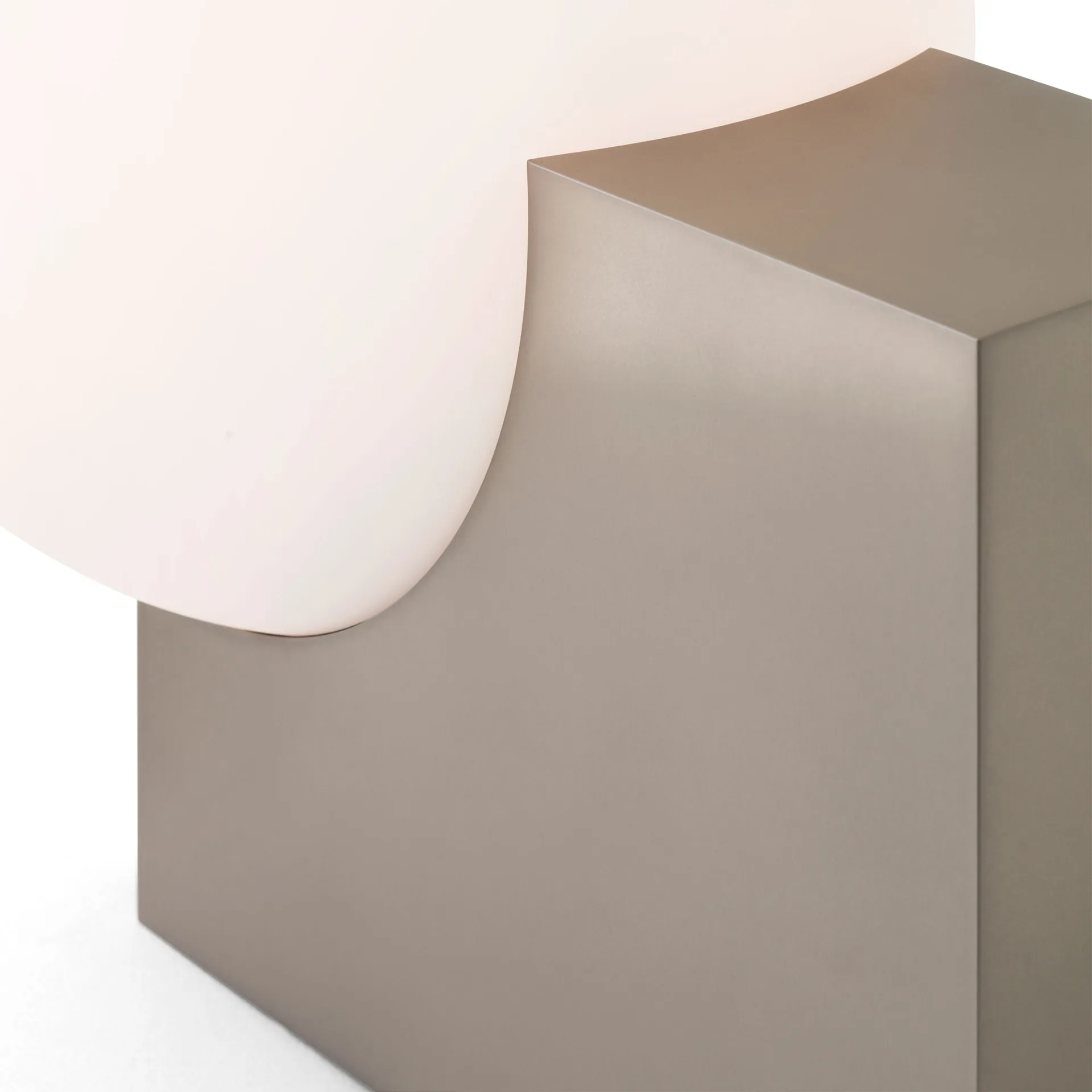 Journey SHY4 floor lamp, Brushed steel-opal glass &Tradition