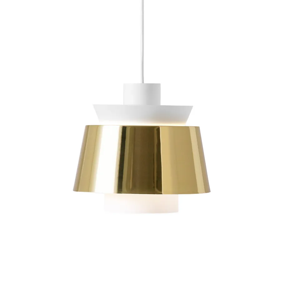Utzon JU1 Pendelleuchte, Brass & Matt White &Tradition