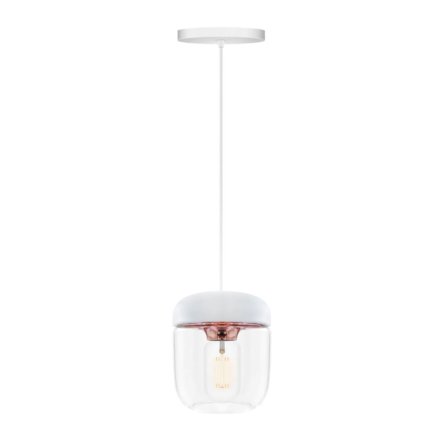 Acorn Pendelleuchte weiß, Kupfer-Finish Umage
