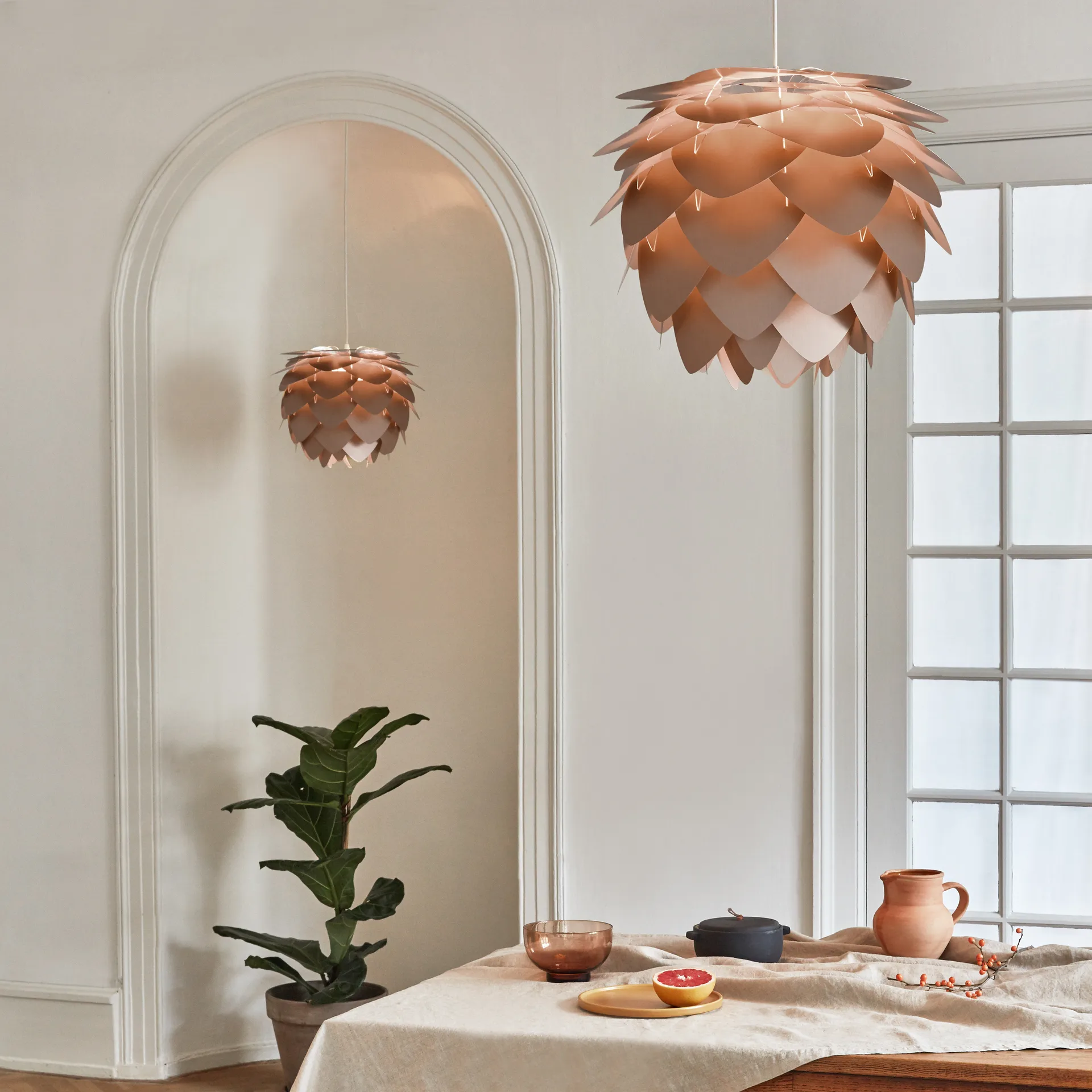 Aluvia Leuchte brushed bronze, Medium Ø59cm Umage