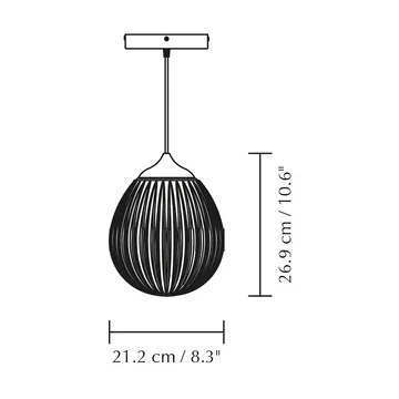 Around The World Pendelleuchte mini - Schwarz - Umage