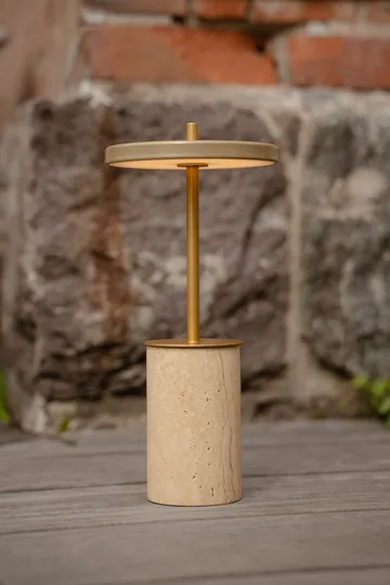 Asteria Move Mini bordslampa Ø12x25,5 cm - Clay Travertine-brass - Umage