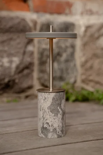 Asteria Move Mini table lamp Ø12x25,5 cm - Grey Marble-steel - Umage