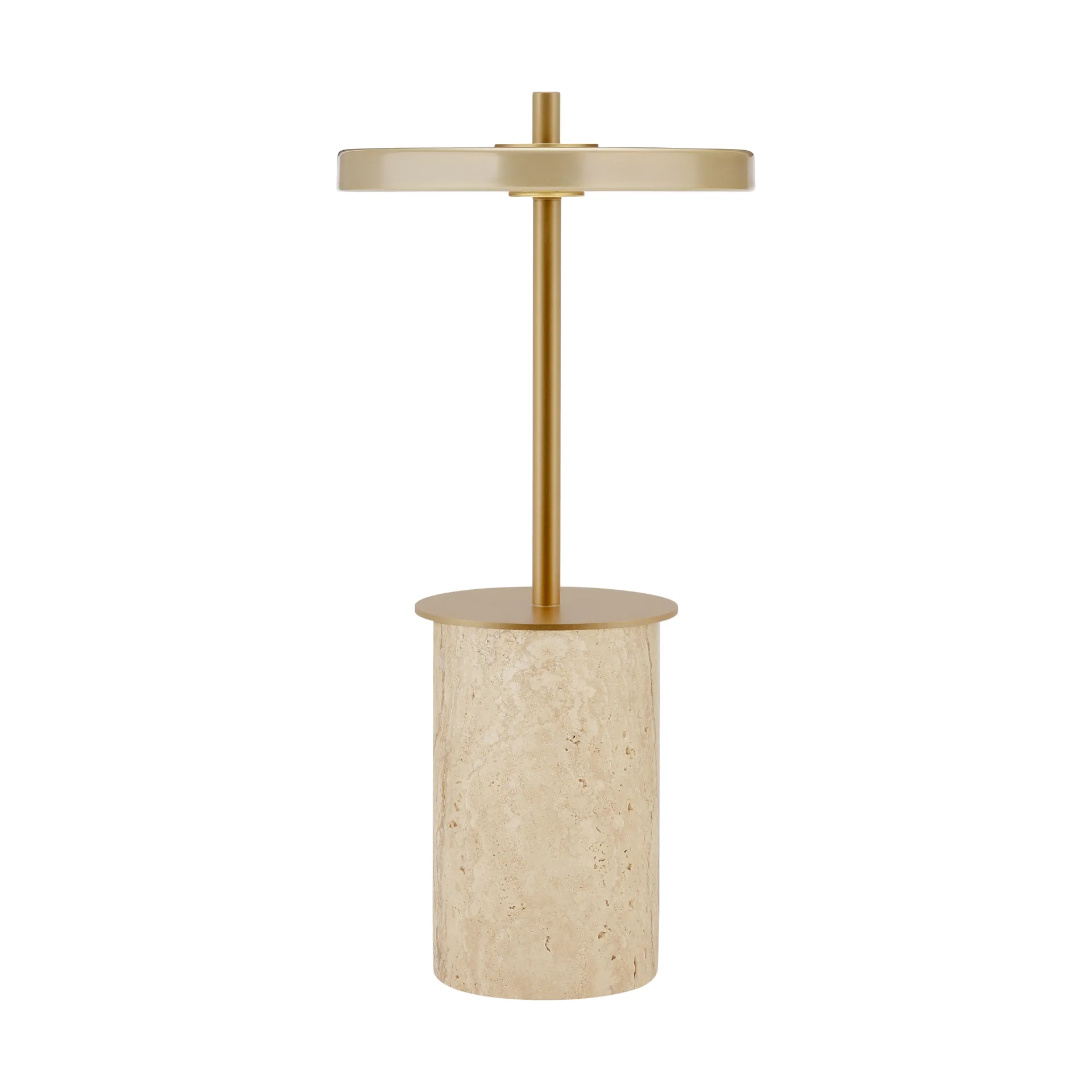 Asteria Move Mini Tischleuchte Ø12x25,5 cm, Clay Travertine-brass Umage