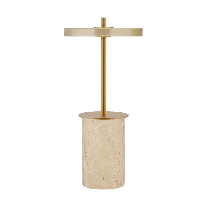 Asteria Move Mini Tischleuchte Ø12x25,5 cm - Clay Travertine-brass - Umage
