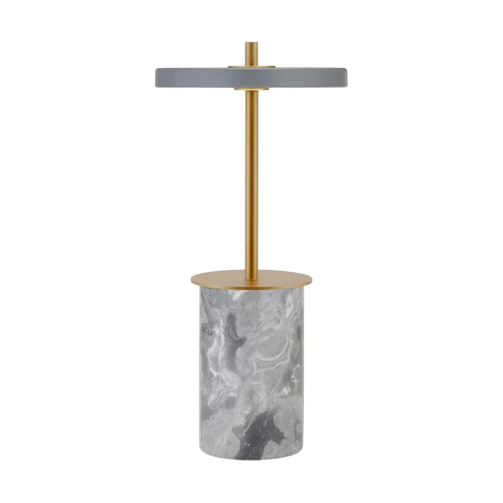 Asteria Move Mini Tischleuchte Ø12x25,5 cm - Grey Marble-brass - Umage