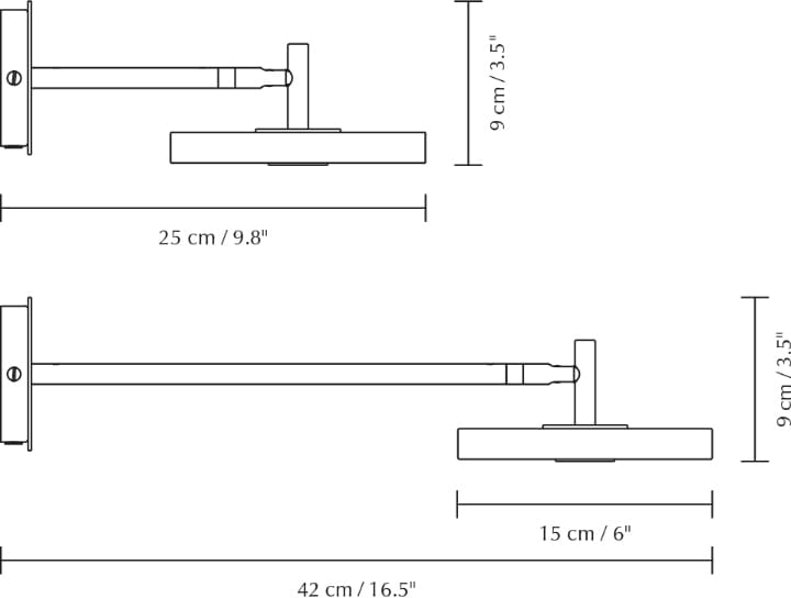 Asteria Wall long vägglampa, Nuance olive Umage