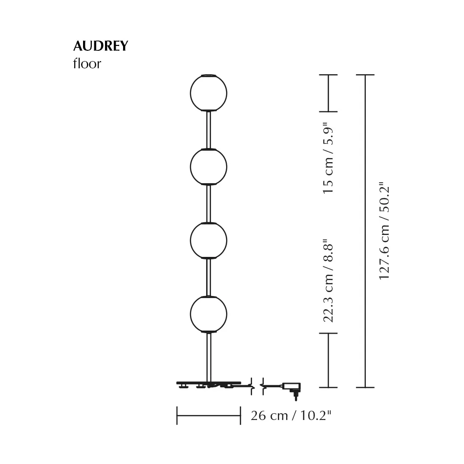 Audrey Floor golvlampa, Steel Umage