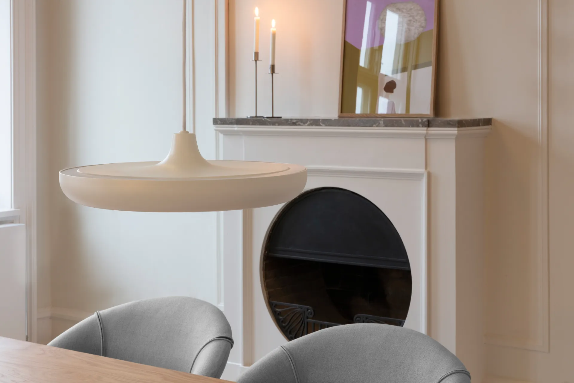 Cassini lampa vit, Ø40 cm Umage