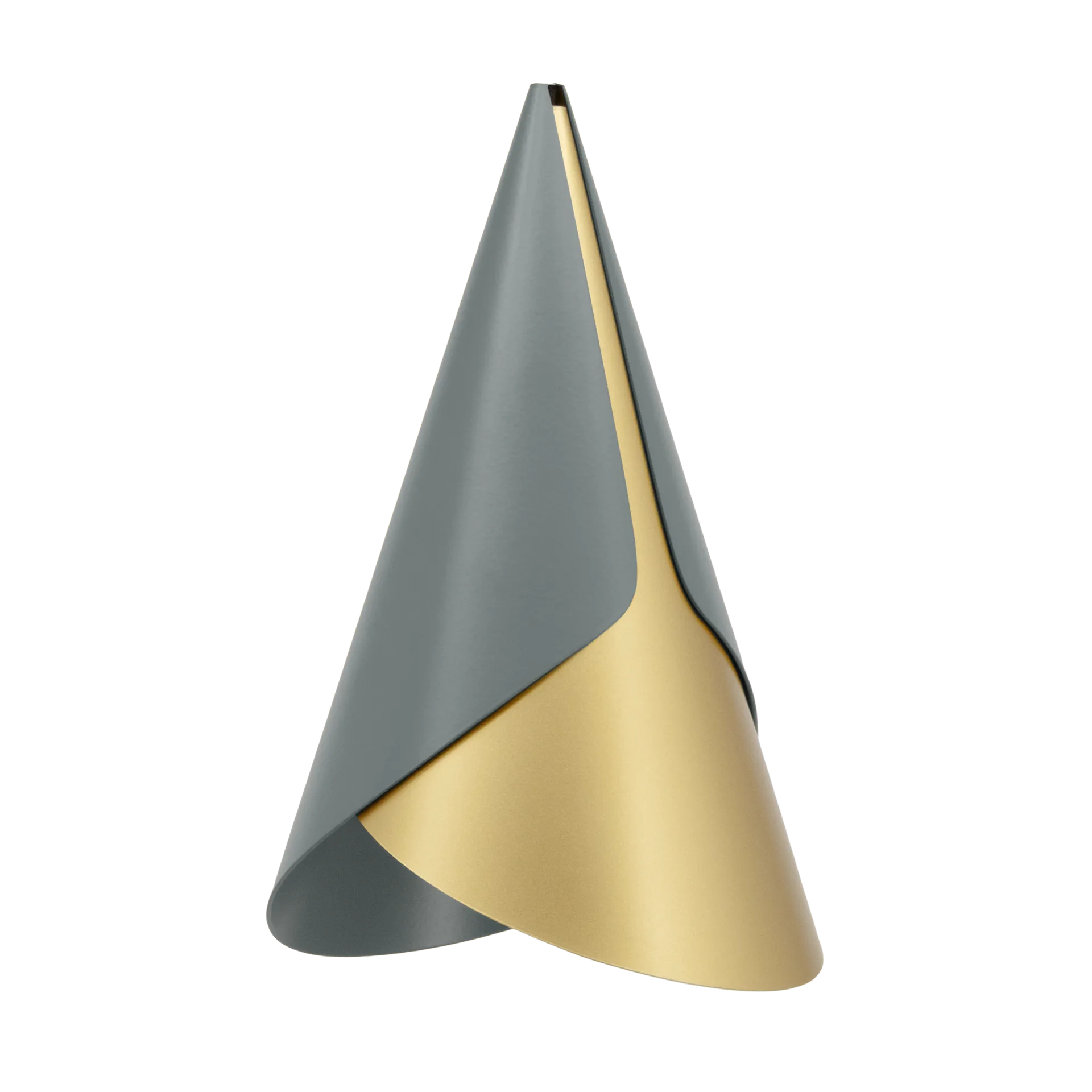 Cornet lampshade, Slate-brass Umage