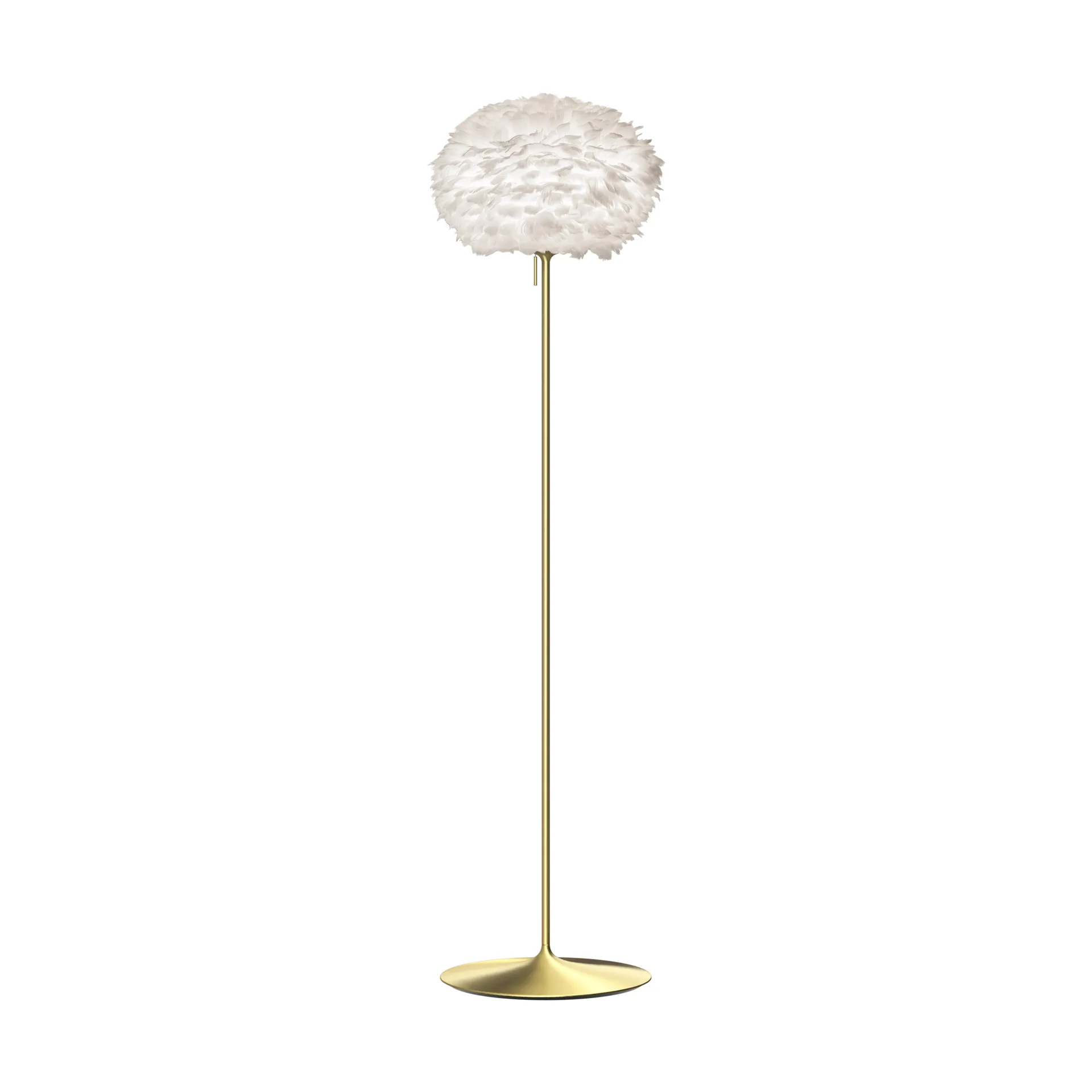 Eos floor lamp medium, White-brushed brass Umage