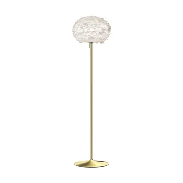 Eos floor lamp medium - White-brushed brass - Umage