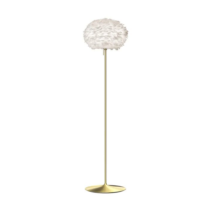 Eos floor lamp medium - White-brushed brass - Umage