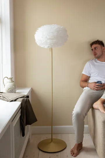 Eos Stehleuchte medium - Weiß-Bürstete Messing - Umage