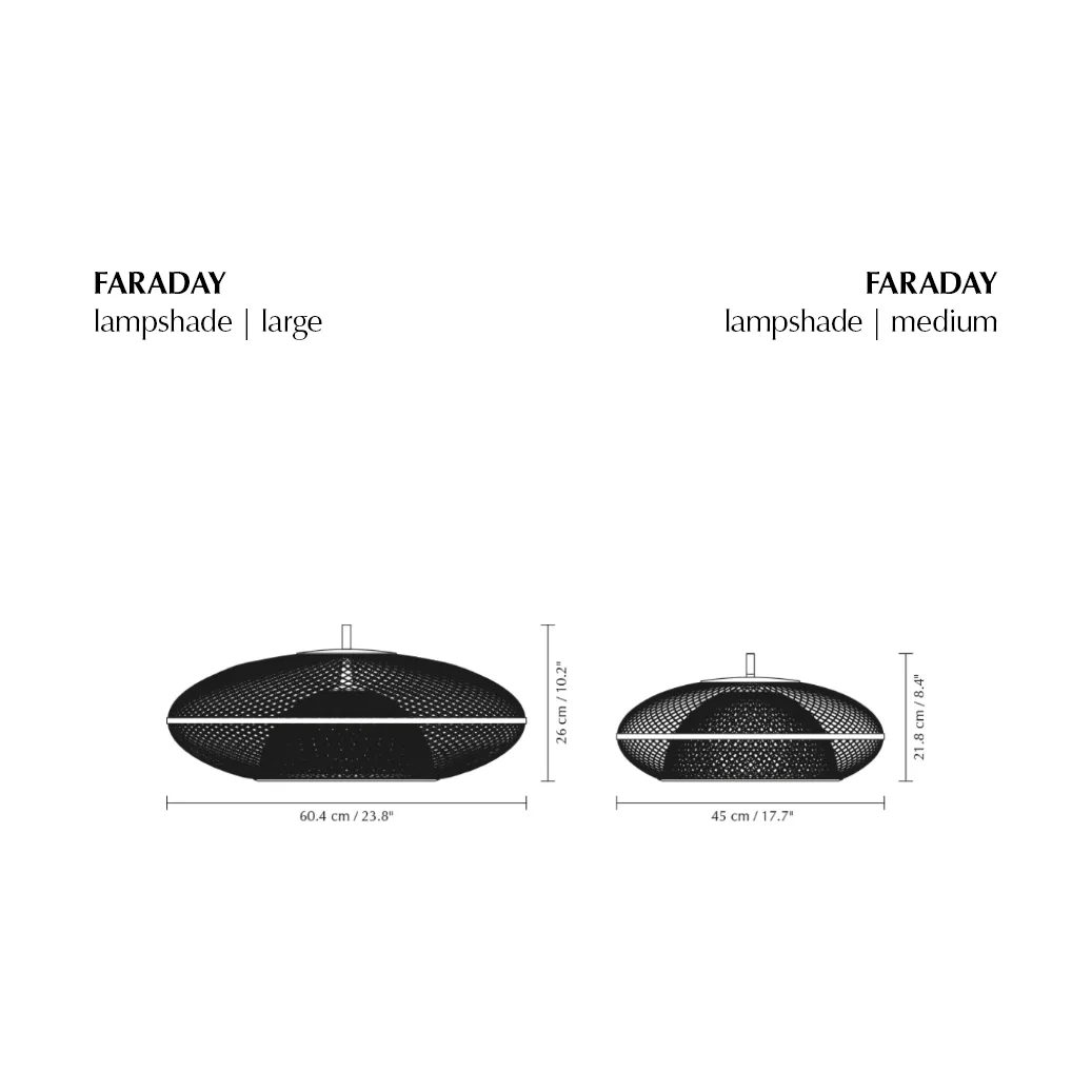 Faraday lampskärm medium, Steel Umage
