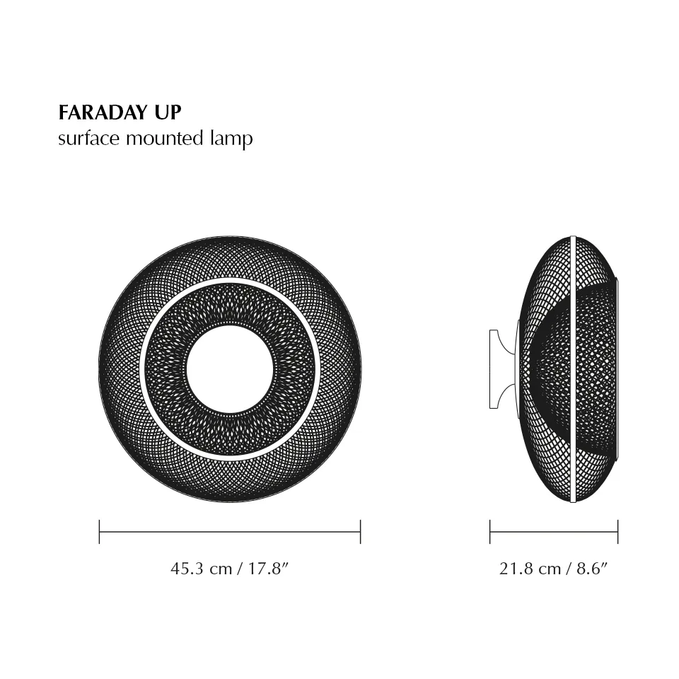 Faraday Up medium plafond, Steel Umage