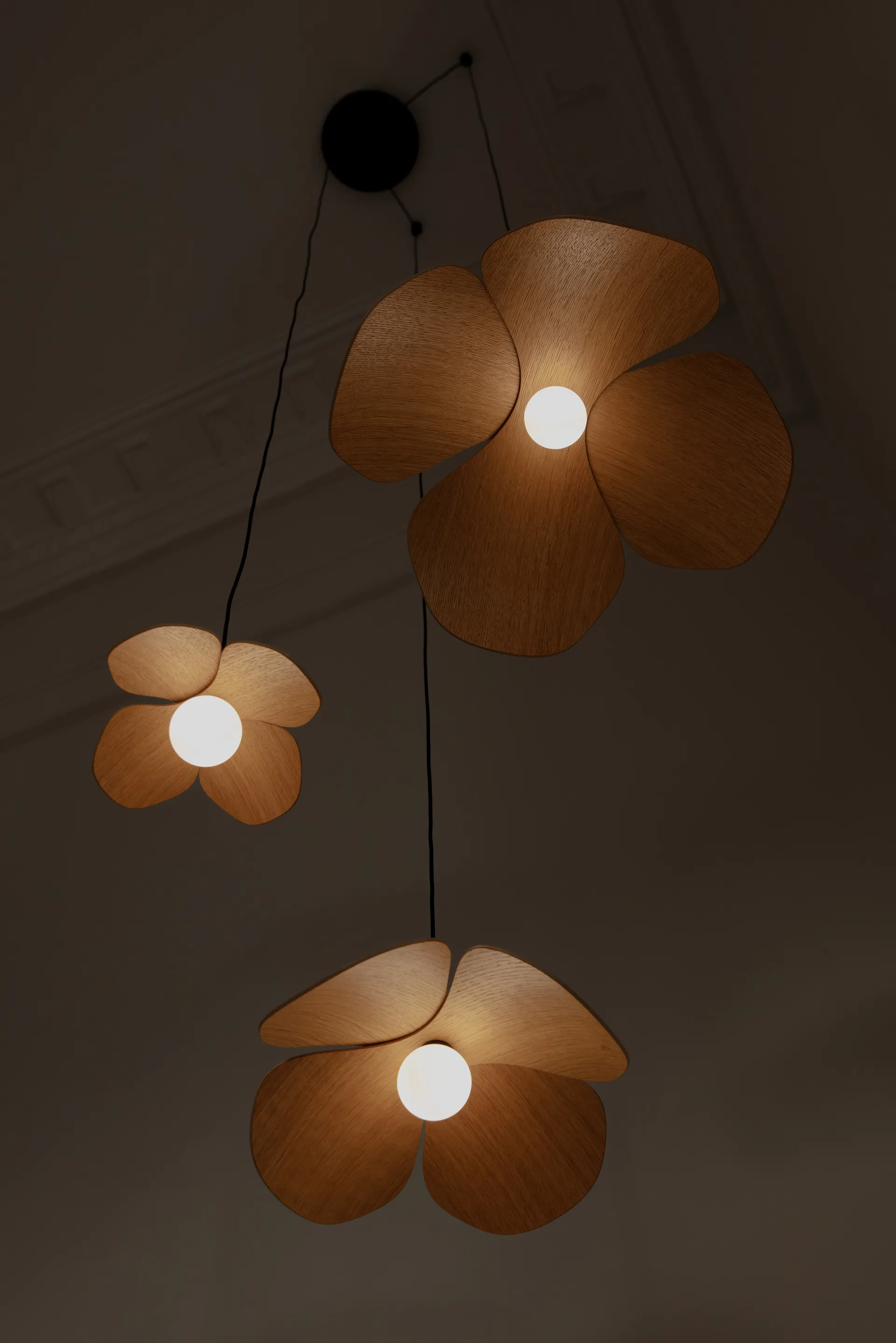 Forget Me Not pendant large, Oak-cluster 5 Umage