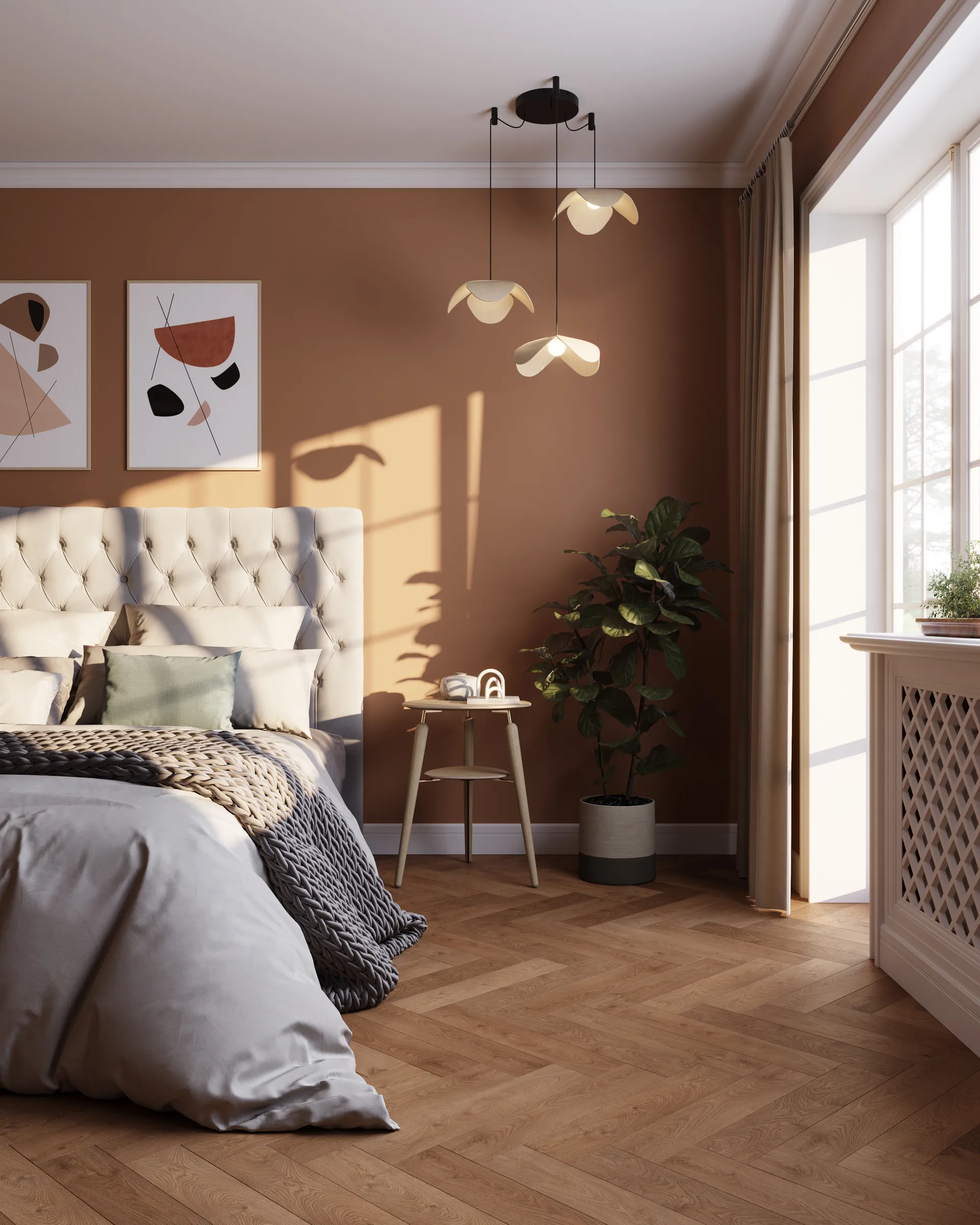 Forget Me Not pendant medium, Oak-cluster 3 Umage