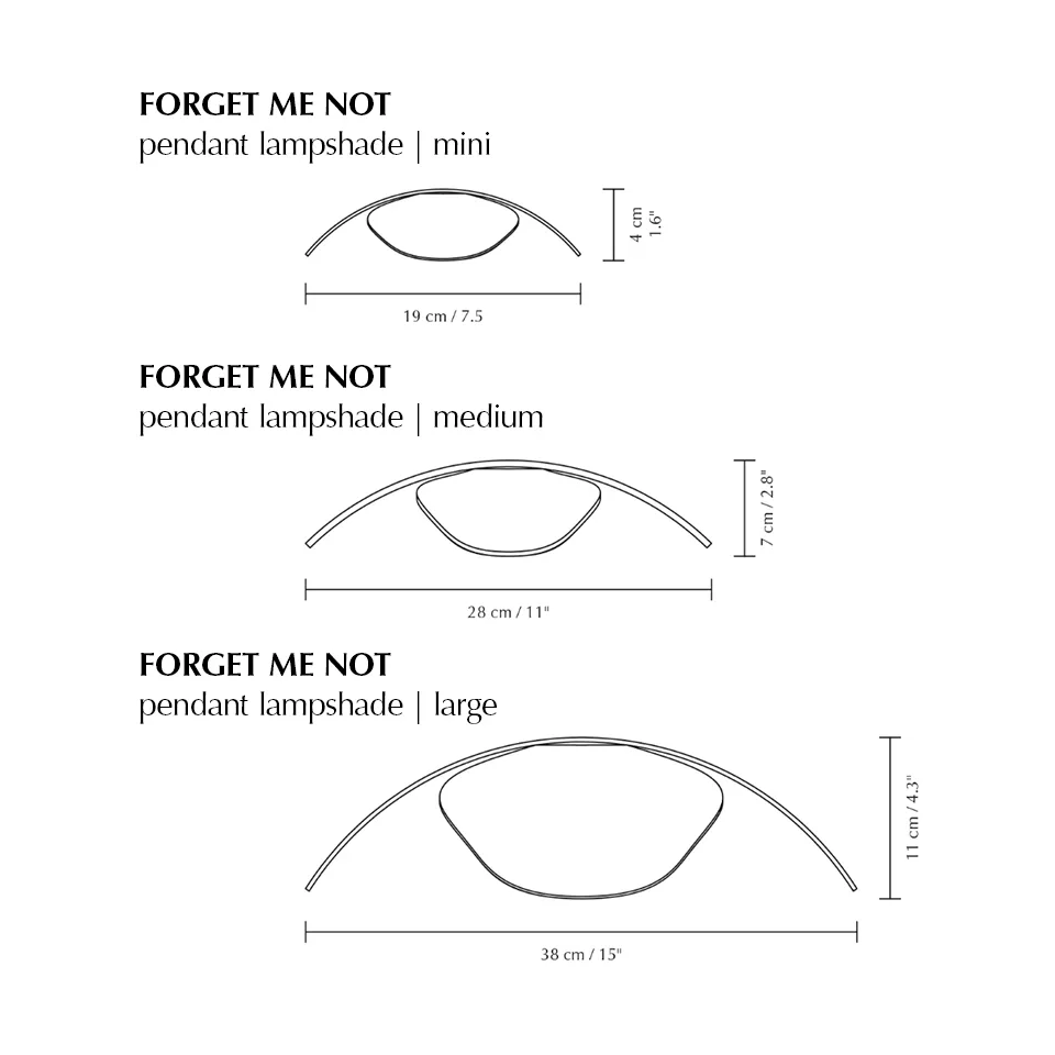 Forget Me Not pendant medium, Oak-cluster 5 Umage