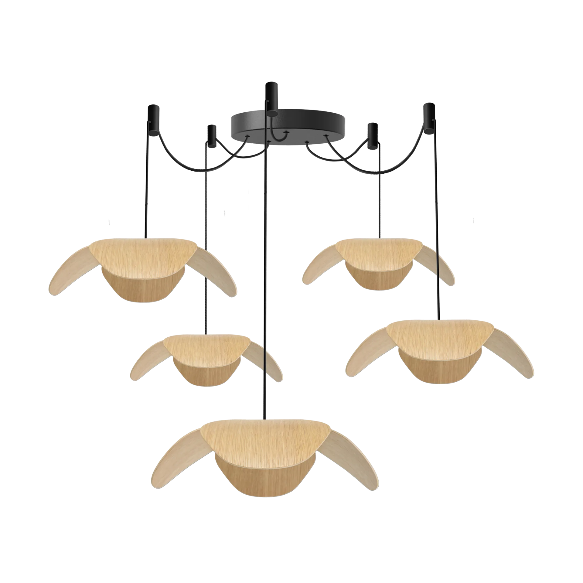 Forget Me Not Pendelleuchte large, Eiche-Cluster 5 Umage