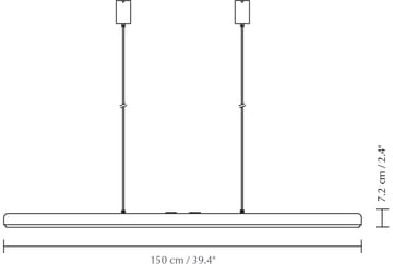 Hazel Branch 1,5m pendel - White-steel - Umage