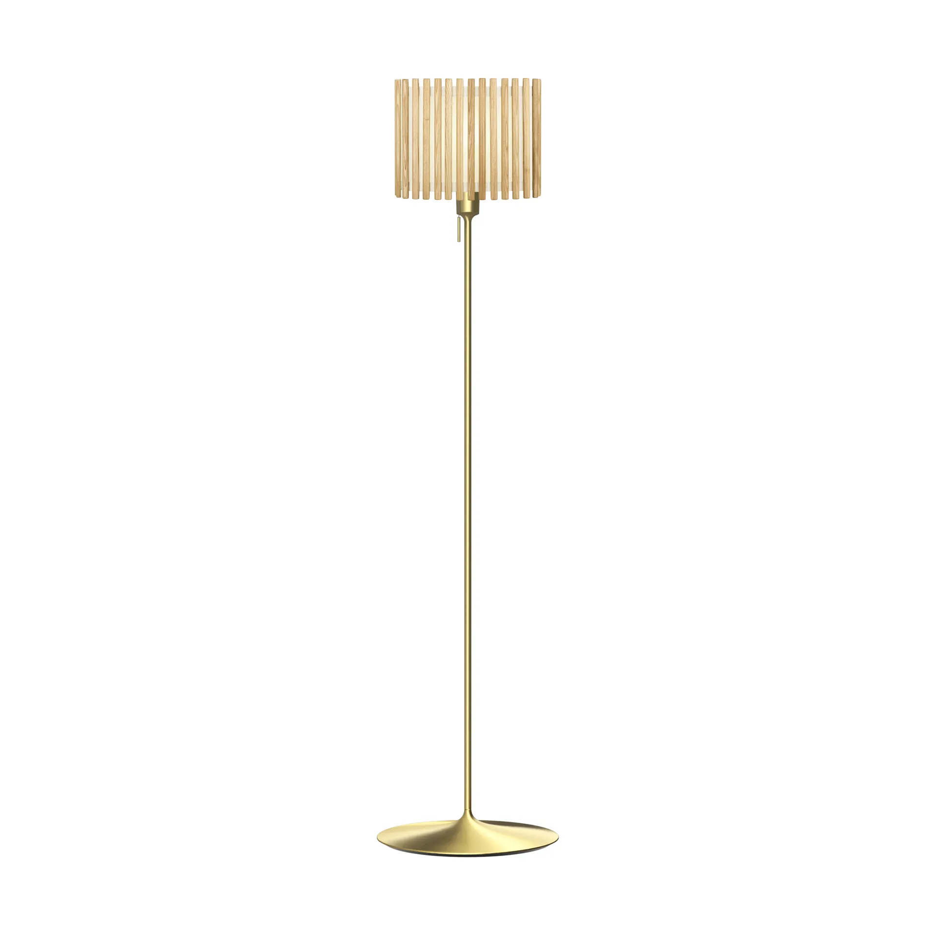 Komorebi floor lamp medium, Rectangular oak-brushed brass Umage