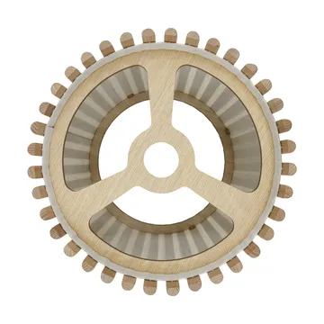 Komorebi golvlampa medium - Circle oak-svart - Umage